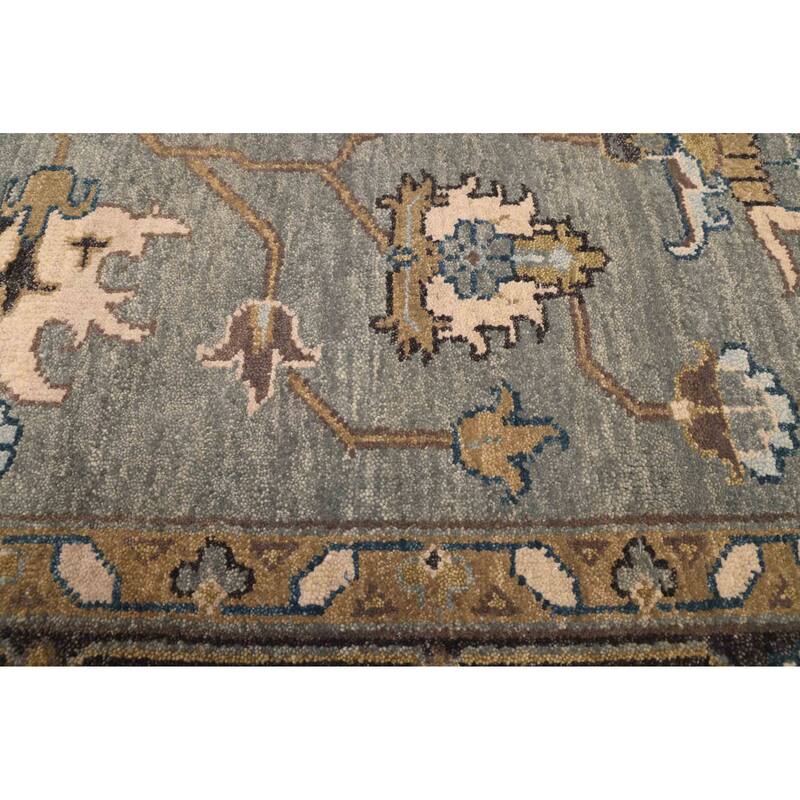ECARPETGALLERY Hand-knotted Finest Agra Jaipur Teal Wool Rug - 9'5 x 13'2
