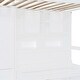 preview thumbnail 13 of 28, Twin Over Twin L-Shaped Bunk Bed with Wardrobe and Bottom Lift Up Hydraulic Bed, Kids Bunk Bedframe w/ Storage Drawers & Shelves