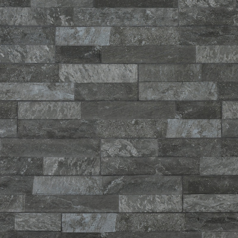 Merola Tile Ordino Black 3.25" x 17.5" Porcelain Wall Subway Tile