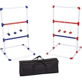 Ladder Toss Outdoor Lawn Game Set with Soft Carrying Case, 2 Count - Blue,Red