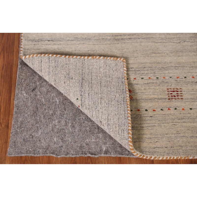 Hand Knotted Oriental 100% Wool Carpet Tribal Animal Pictorial Green Gabbeh Area Rug - 7' 10'' X 5' 1''