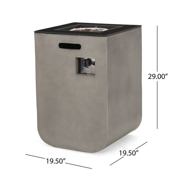 20 inch Square Gas Burning Outdoor Fire Pit - Bed Bath & Beyond - 41015988
