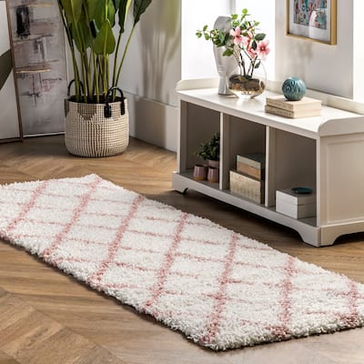 Nuloom Kesha Contemporary Trellis Shag Area Rug