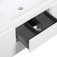 preview thumbnail 90 of 169, CASAINC Floating Bathroom Vanity with Resin Top Basin and Soft Closing Drawers