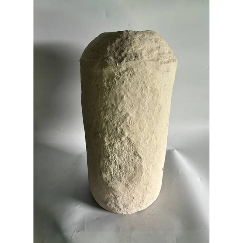 Tapered Paper Mache Vase - 27.5" - Cream