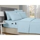 preview thumbnail 1 of 5, Kathy Ireland 6-Piece Smart Sheet Sets w/ Side Pocket Full - Aqua