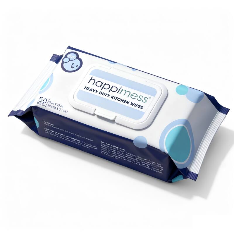 happimess, All-Purpose Thick Heavy Duty Kitchen Cleaning Wipes Bleach Free - Single