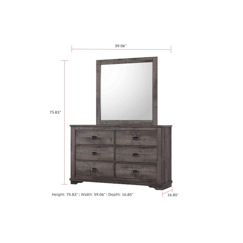 Marilyne Gray Sleigh Bed