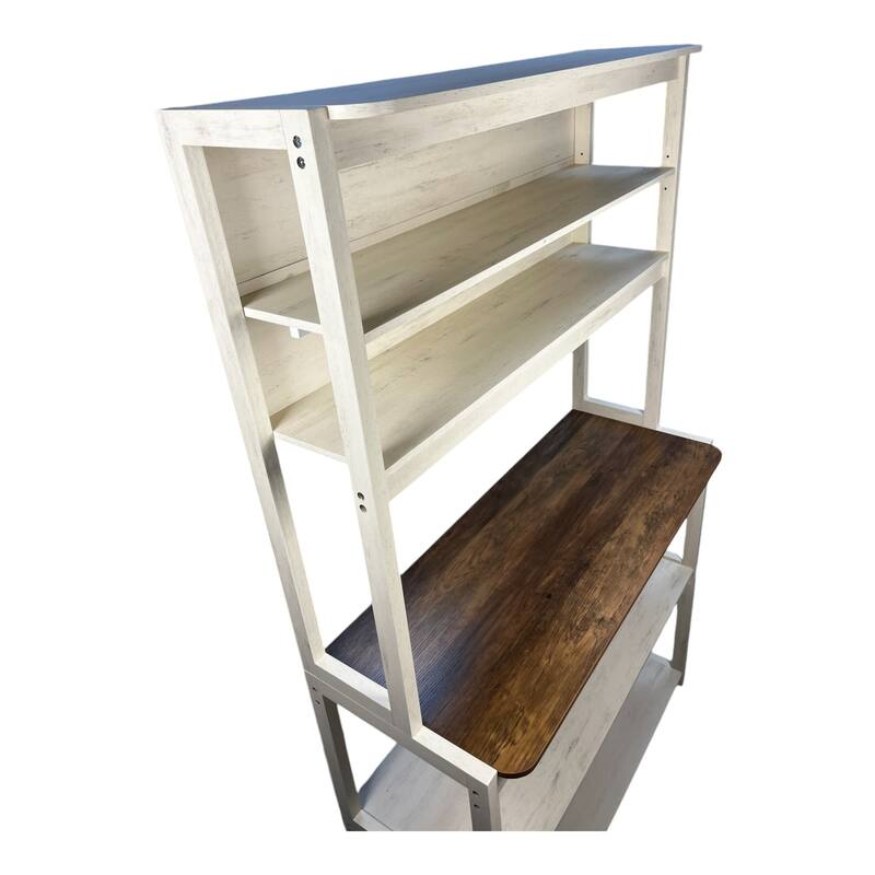 39.37" 5-Tier Bakers Rack for Kitchen with Storage, Coffee Bar, Kitchen Shelves, Microwave Stand