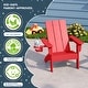 preview thumbnail 8 of 68, Shoreside Kids Outdoor Poly Adirondack Chair with Cup Holder (Set of 2)