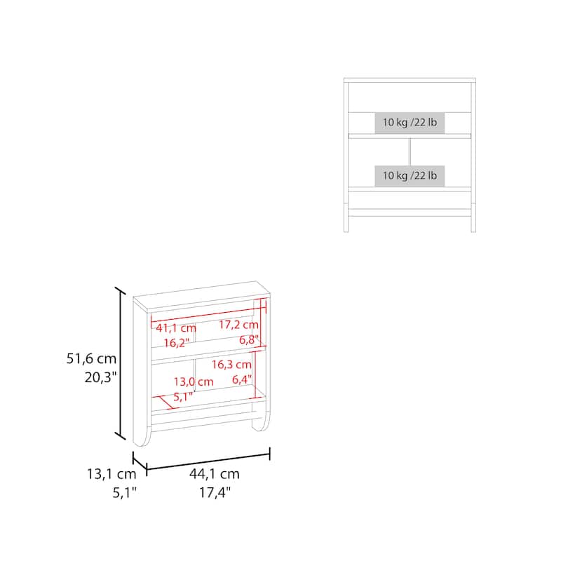 Medicine Cabinet with Two Interior Shelves and Integrated Towel Holder for Bathroom, Kitchen, or Mudroom