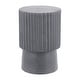 preview thumbnail 2 of 27, JONATHAN Y Kline 19" Modern Art Deco Tambour Accent Table Dark Gray Terrazzo Finish