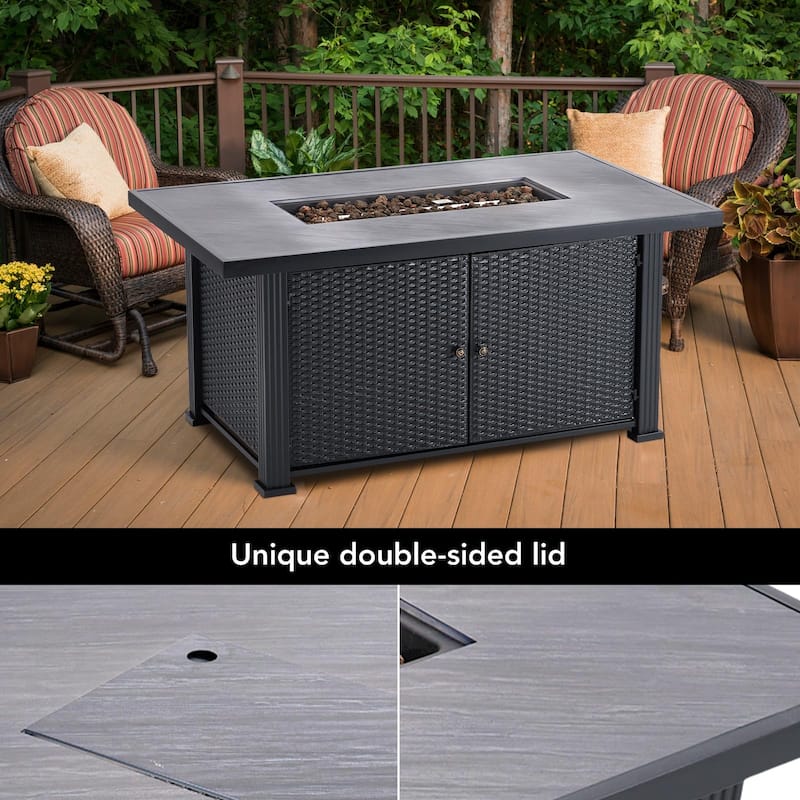 Propane Fire Pit Table 52 x31 Inch - 52"