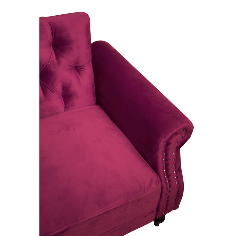 87.8'' Convertible Velvet Sofa Bed Sleeper Futon