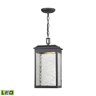 Elk Home Newcastle Matte Black With Water Glass 1 Light Hanging