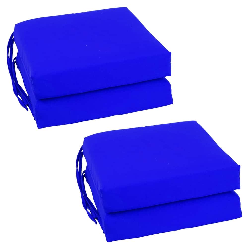 16-inch Square Indoor Twill Chair Cushions (Set of 2 or 4) - 16 x 16