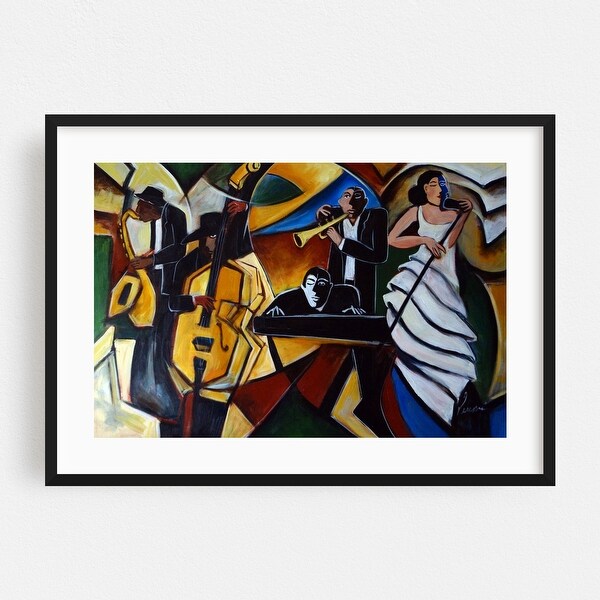 The Jazz Group Painting Cubism Modern Music Art Print/Poster - Bed The Jazz Group Painting Cubism Modern Music Art Print/Poster - Bed