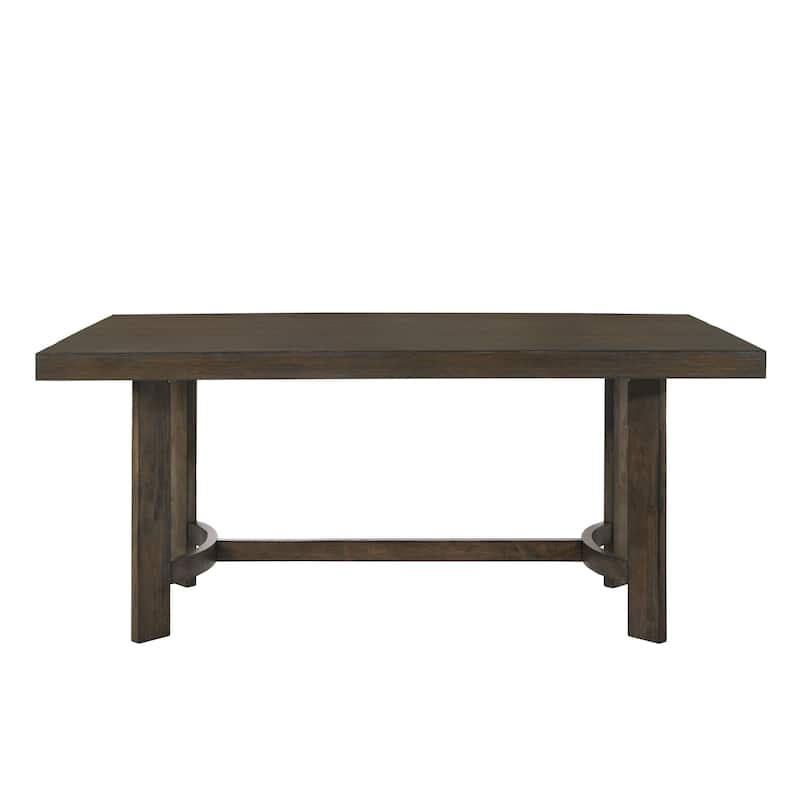 HomeRoots 70" Espresso Wood Trestle Base Dining Table - 70.00 in. x 30.00 in. x 42.00 in.