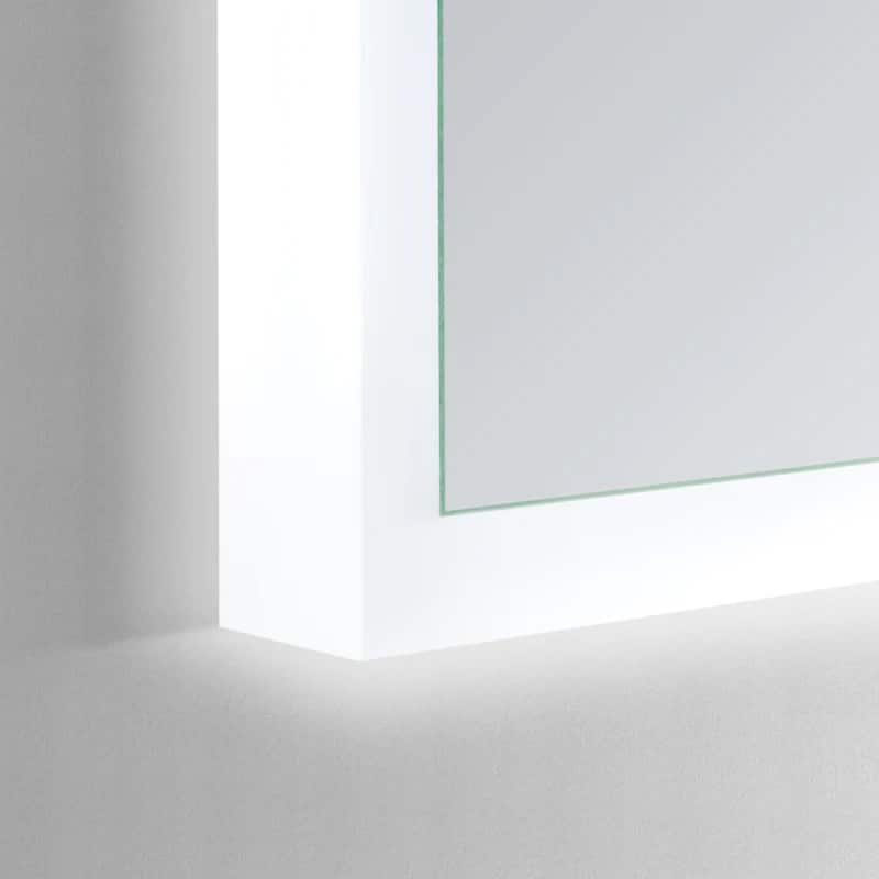 Modern Mirrors Apollo Wall Mounted LED Lighted Bathroom Mirror with Defogger, Touch Control Adjustable Color and Brightness