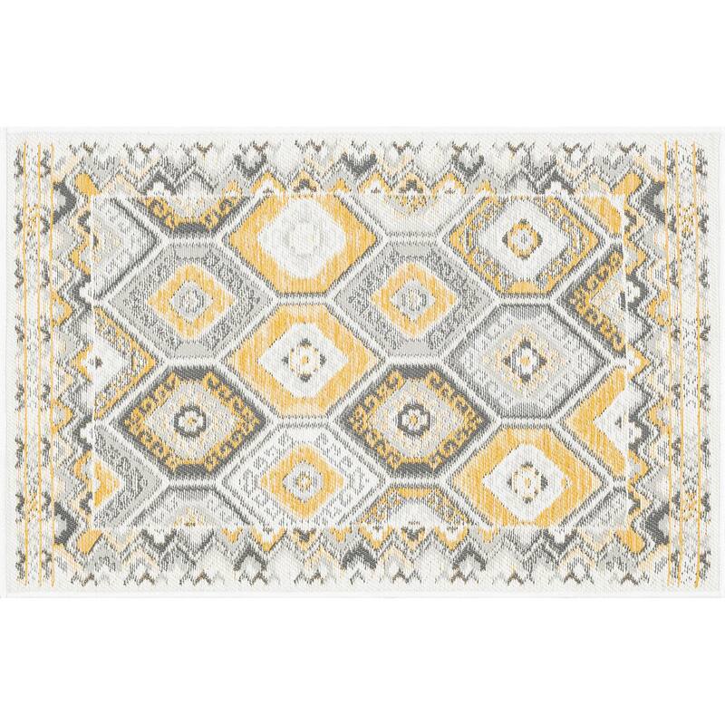 Alfresco Nautical & Coastal Geometric Reversible Indoor/Outdoor Area Rug
