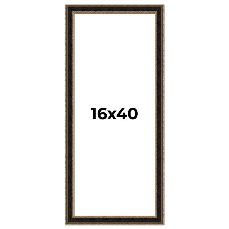 16x40 Frame Gold Antique Vintage Sold Wood Picture Frame | 1.75 Inch