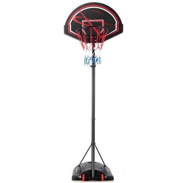 slide 2 of 5, Black Portable Basketball Hoop Stand with Wheels and 2 Nets Black