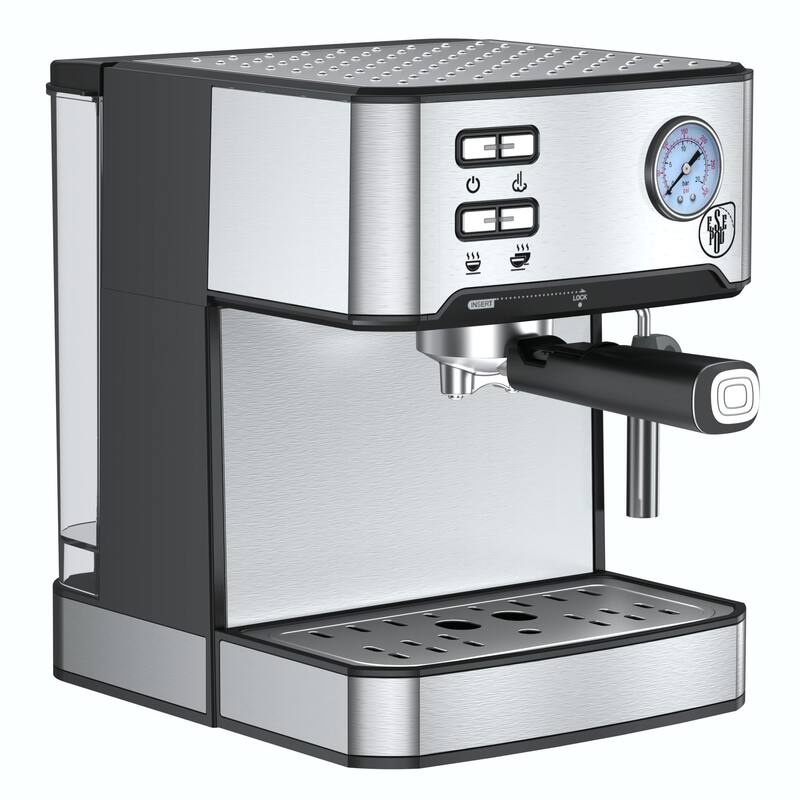 20 Bar Professional Espresso Machine with Milk Frother, Single & Double Shot, ESE Pod Compatible, Pressure Display