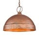 preview thumbnail 1 of 2, Golden Lighting Lincoln 1-light Pendant in Vintage Copper - Vintage Copper