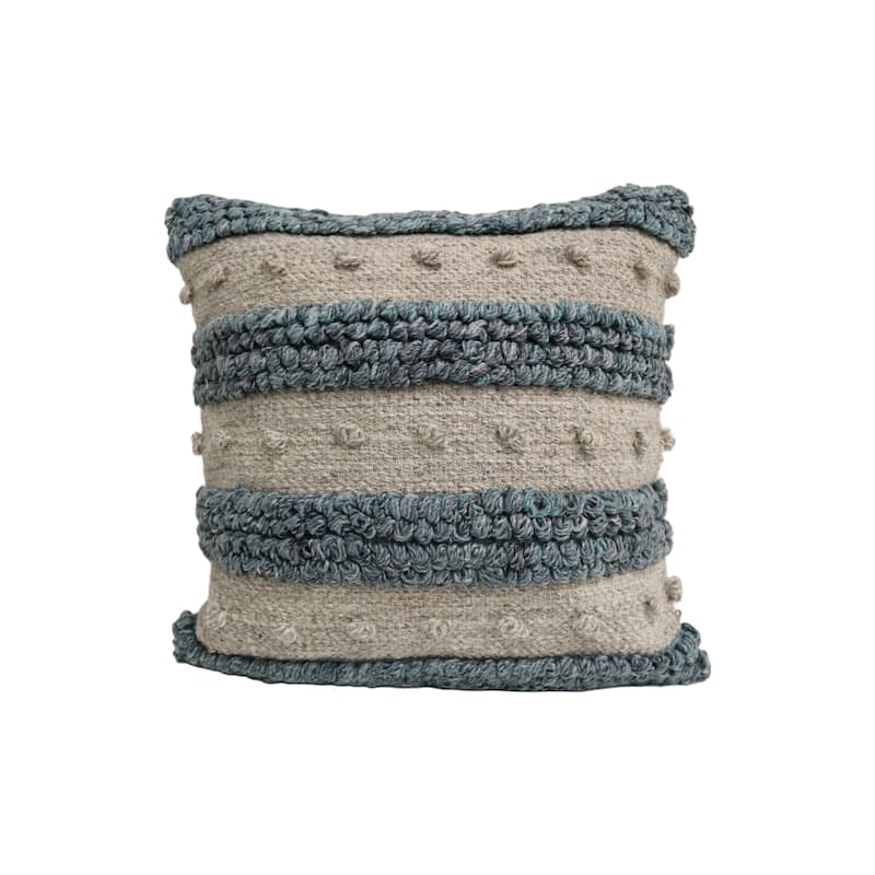 Home&Manor Vichy Wool & Cotton Designer Throw Pillow