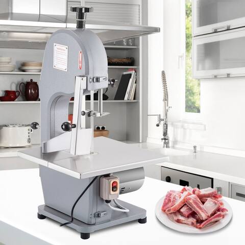 VEVOR Bone Saw Machine, 850W Frozen Meat Cutter 1.12HP Butcher Bandsaw 110V Commercial Meat Cutting Machine - 14.5x15inch