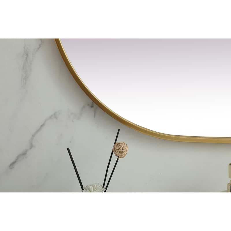 Elegant Lighting MR2A2448 Asha 24" W x 48" H Oval Framed Bathroom