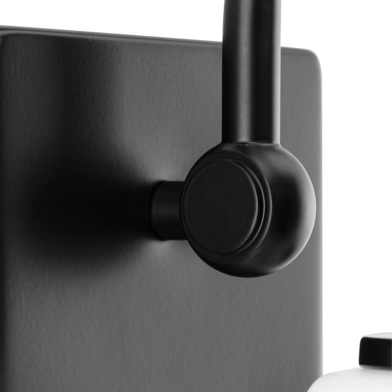 Preston Collection One-Light Coastal Matte Black Bath and Vanity Light - 5.75 in x 7.5 in x 9 in