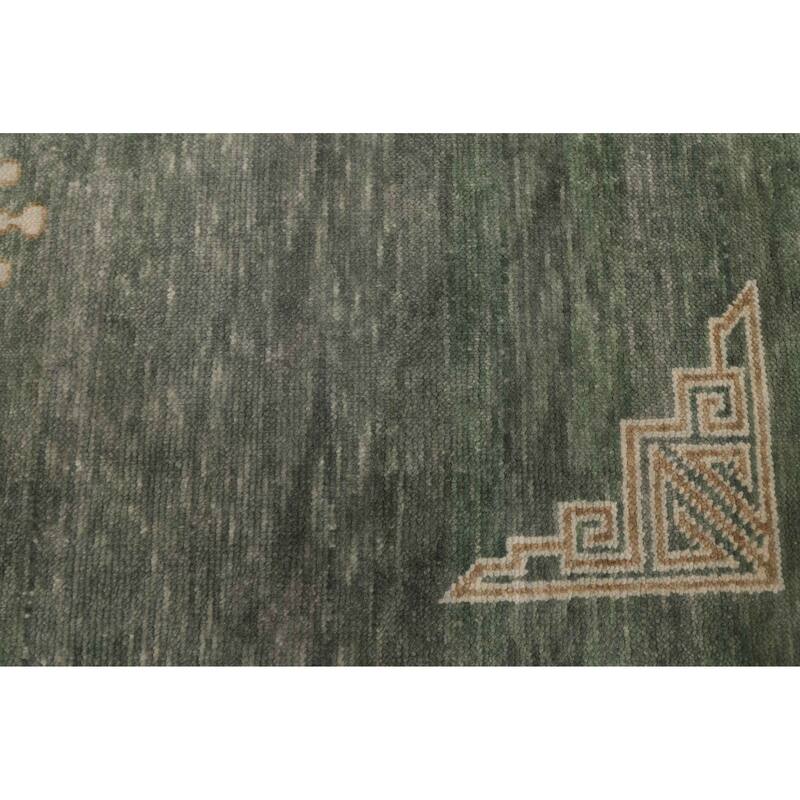 ECARPETGALLERY Hand-knotted Jules Serapi Dark Green Wool Rug - 7'11 x 9'9