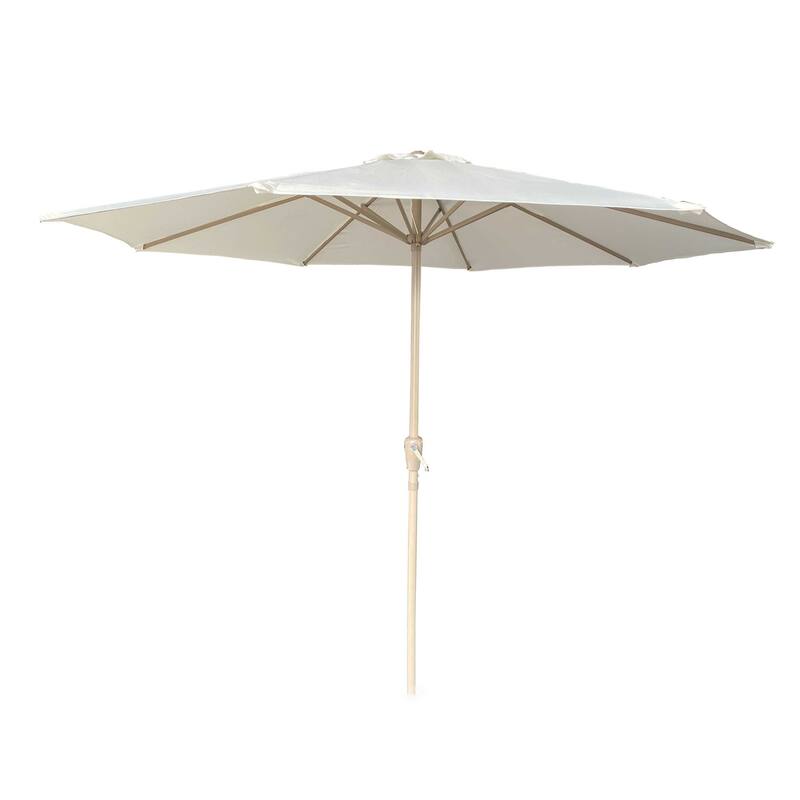 Outdoor terrace umbrella with tilting mechanism - Beige