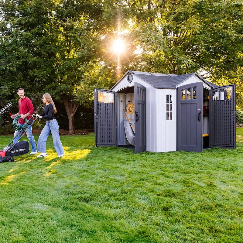 Lifetime 10 Ft. X 8 Ft. Dual Entry Outdoor Storage Shed (60467)