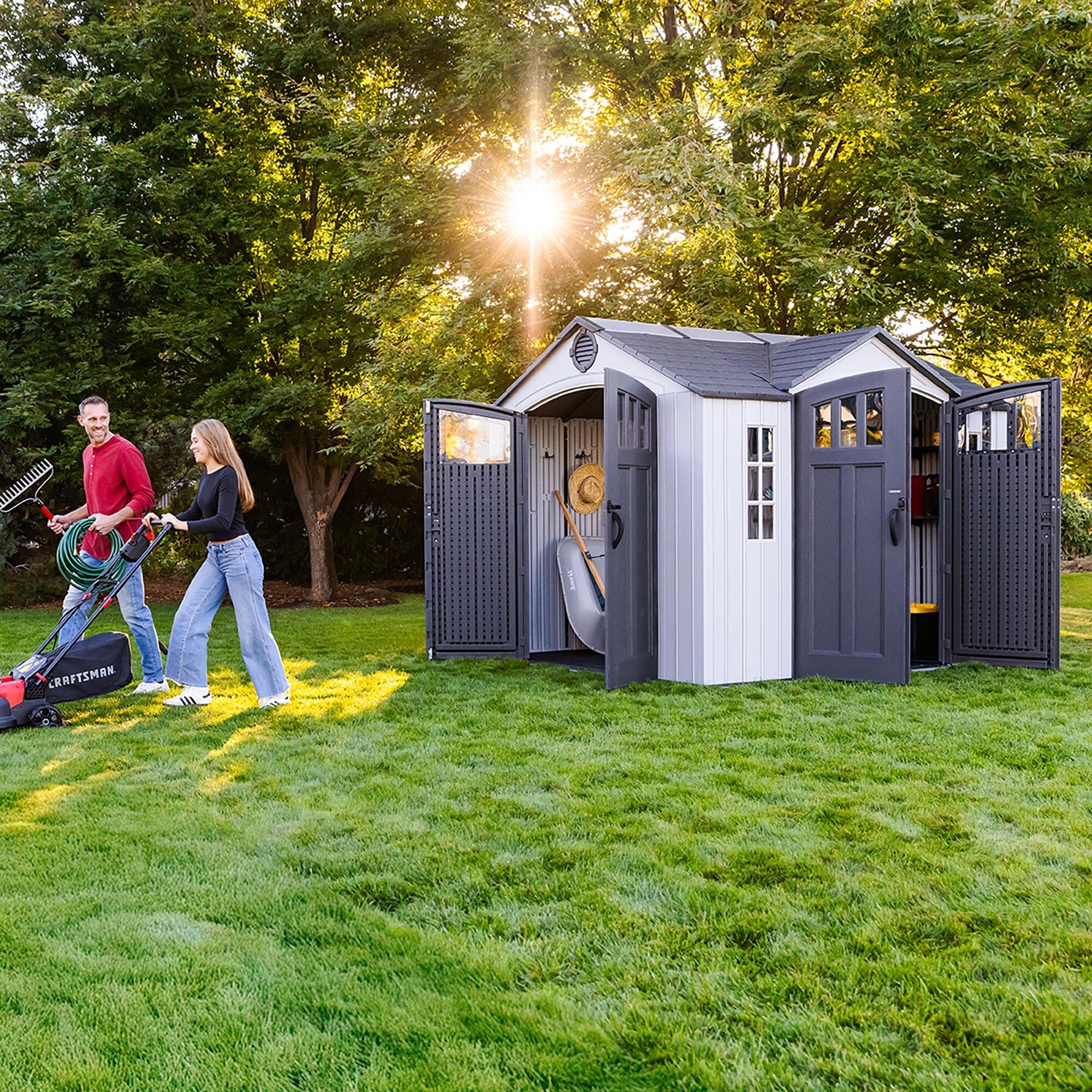 Lifetime 10 Ft. X 8 Ft. Dual Entry Outdoor Storage Shed (60467