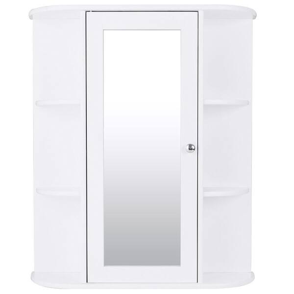 Gymax Bathroom Cabinet Single Door Shelves Wall Mount Gymax Bathroom Cabinet Single Door Shelves Wall Mount