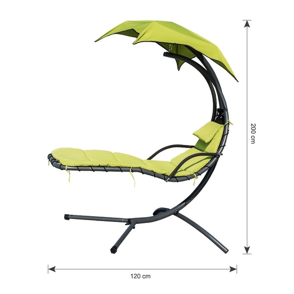 Hanging Chaise Lounge Chair Outdoor Indoor Hammock Chair Bed
