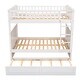 preview thumbnail 7 of 14, Contemporary Design Wood Bunk Bed with Ladder and Guardrails, Sturdy and Durable Frame, White