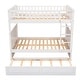 preview thumbnail 23 of 29, Full Bunk Bed with Twin Trundle & Guardrails - Pine Wood Construction