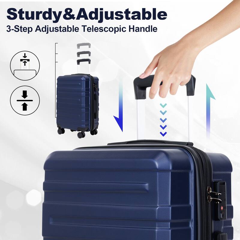 luggage sets 3 piece,carry-on luggage with wheels,check in luggage,28/24/20 inch luggage,tsa approved lock,hardshell suitcase