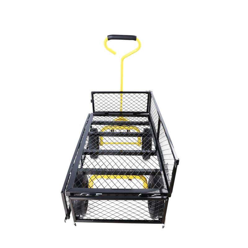 Multi-functional cart with 10-inch solid tires for gardening and farming