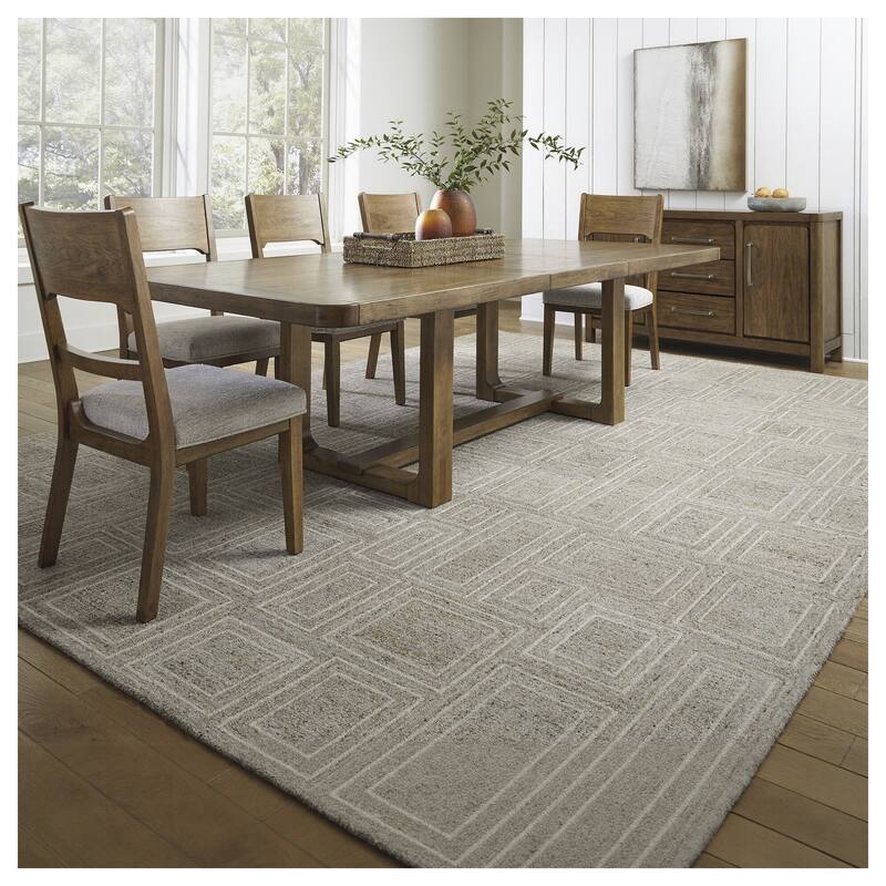 Signature Design by Ashley Brickburgh Gray/Ivory Rug - 121.5" W x 166.75" D x 0.63" H