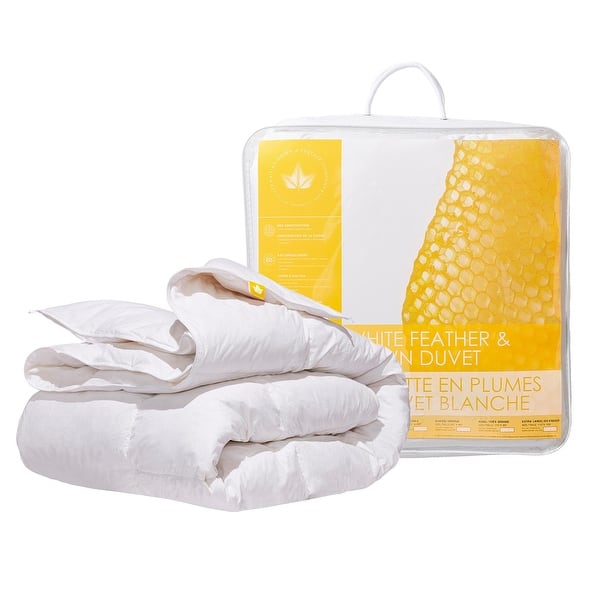 slide 2 of 17, Canadian Down & Feather Co. All Season Weight White Feather & Down Comforter