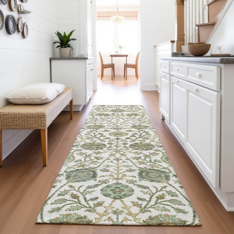 Premium Washable Super Soft Classic Traditional Mayfield Rug - Ivory - 2'3" x 7'6"