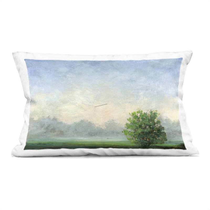 Stupell Serene Morning in Countryside Decorative Printed Throw Pillow Design by Ashley Davis - Accent - Polyester - Green - Single