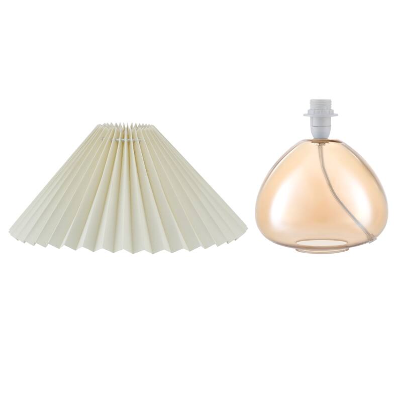 CO-Z Retro Table Lamp with Pleated Empire Lamp Shade