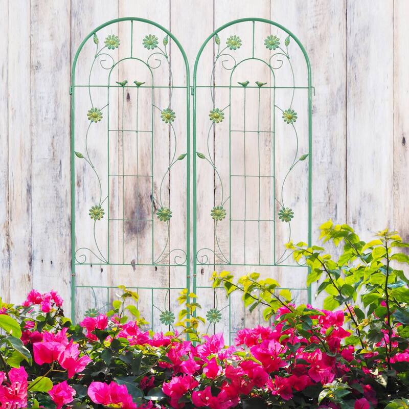 86.7" x 19.7'' Rust-Resistant Climbing Trellis for Garden Flowers and Vines