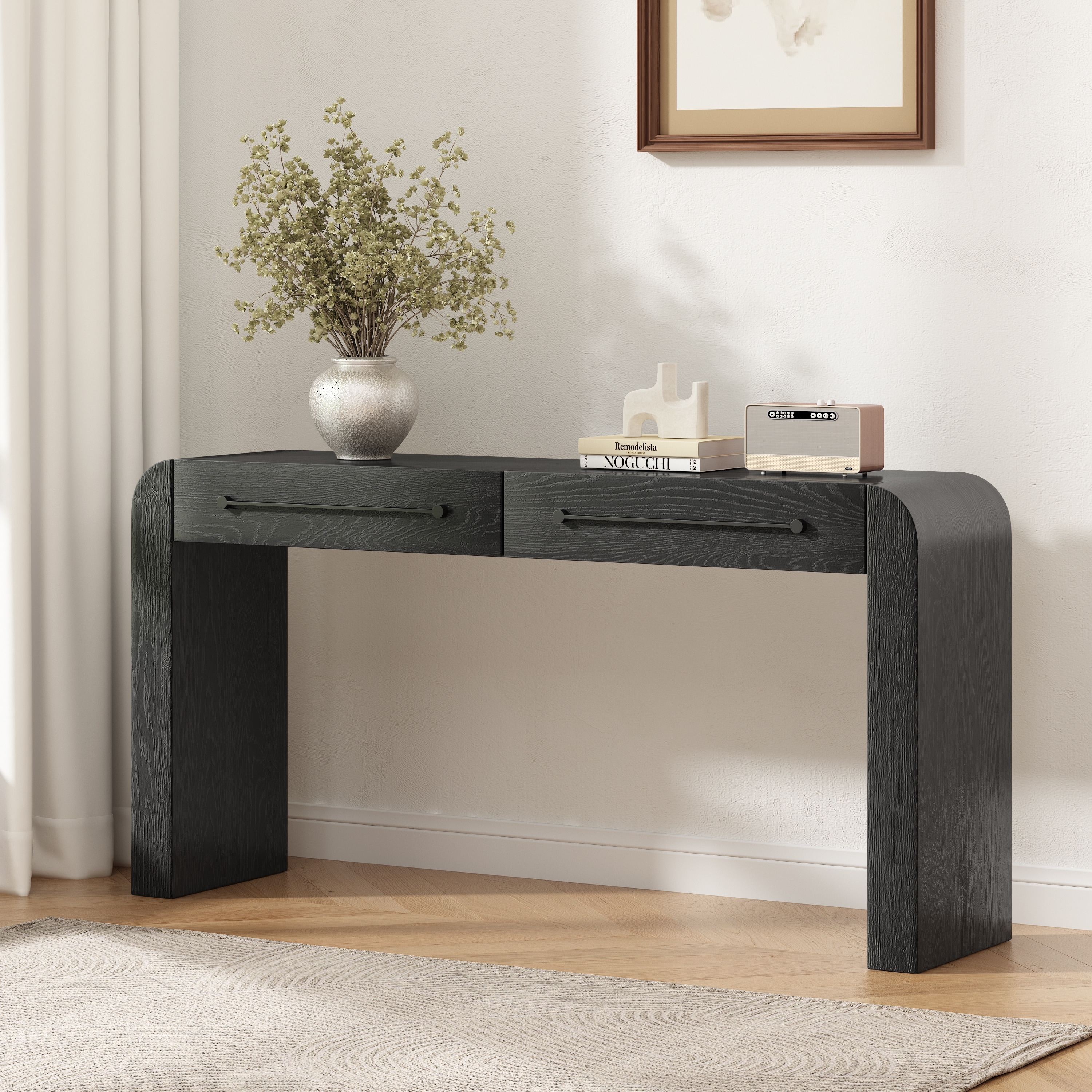 Christopher Knight Home - Astra Modern Ash Veneer Console Table with 2 Drawers and Metal Handles