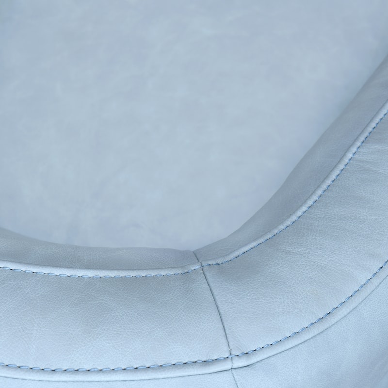 Desi Leather Swivel Barrel Arm Chair for Living Room